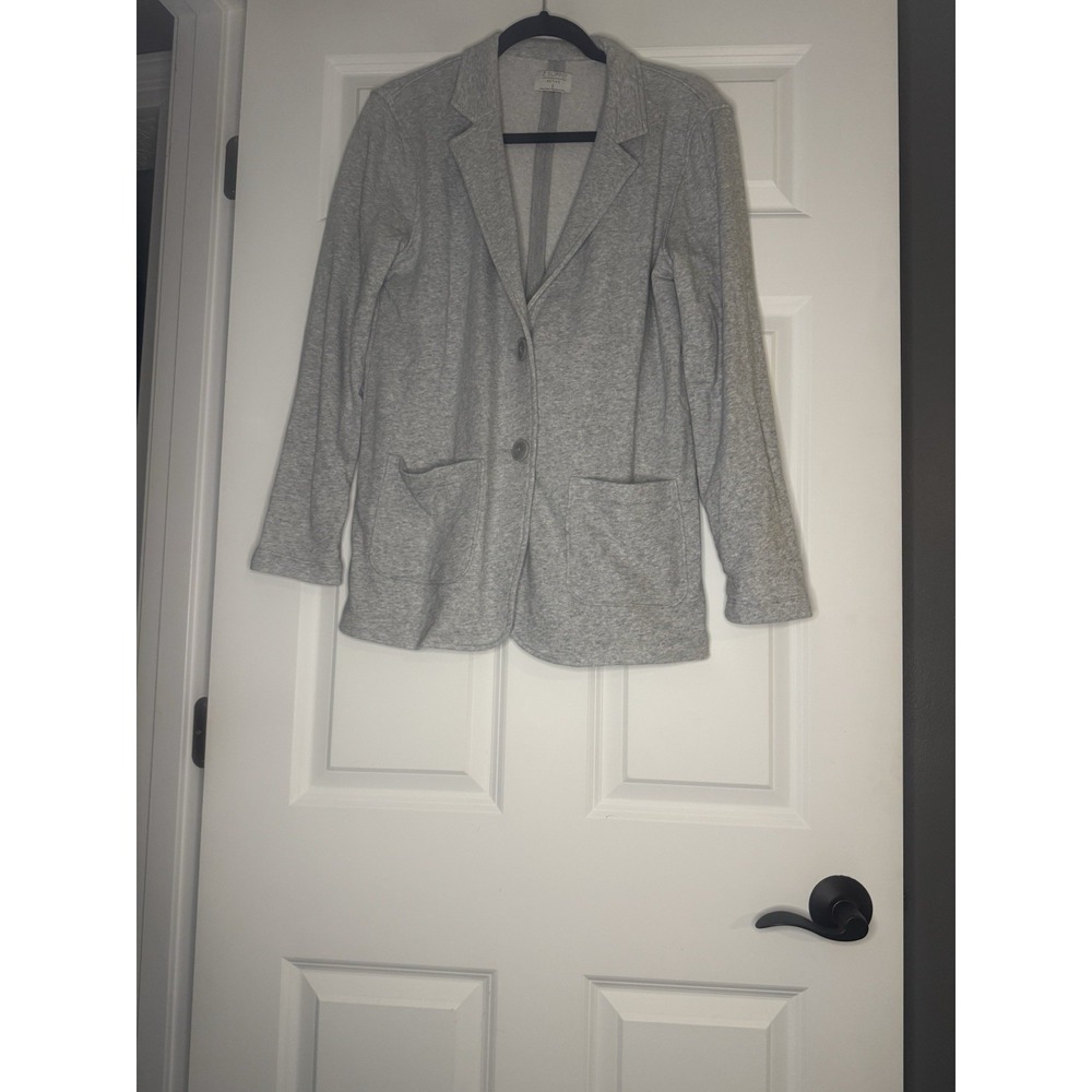 Z Supply Active Terry Blazer Small Gray